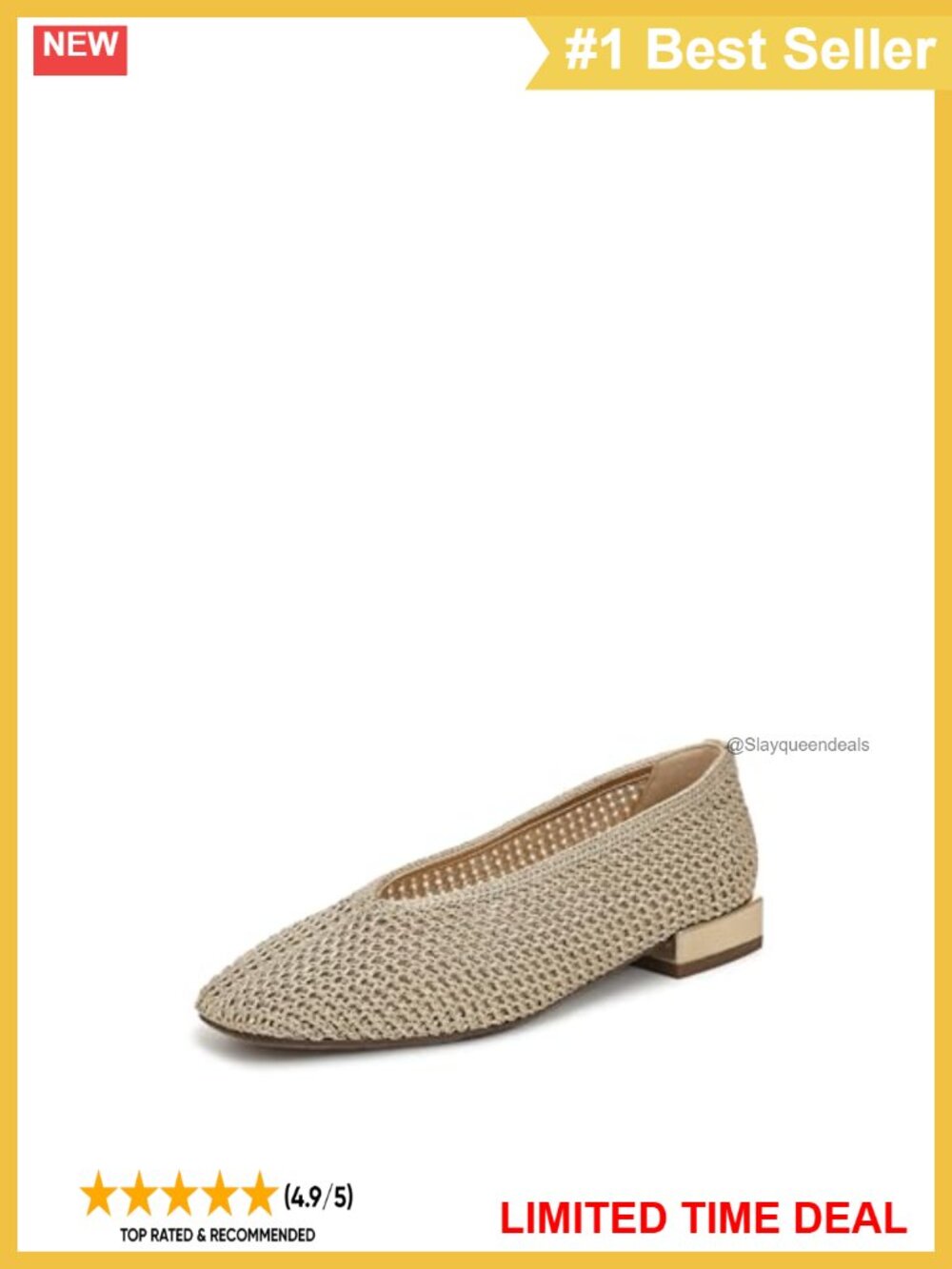 Raffia Square Toe Slip-On Ballet Flat Formal Party Shoe